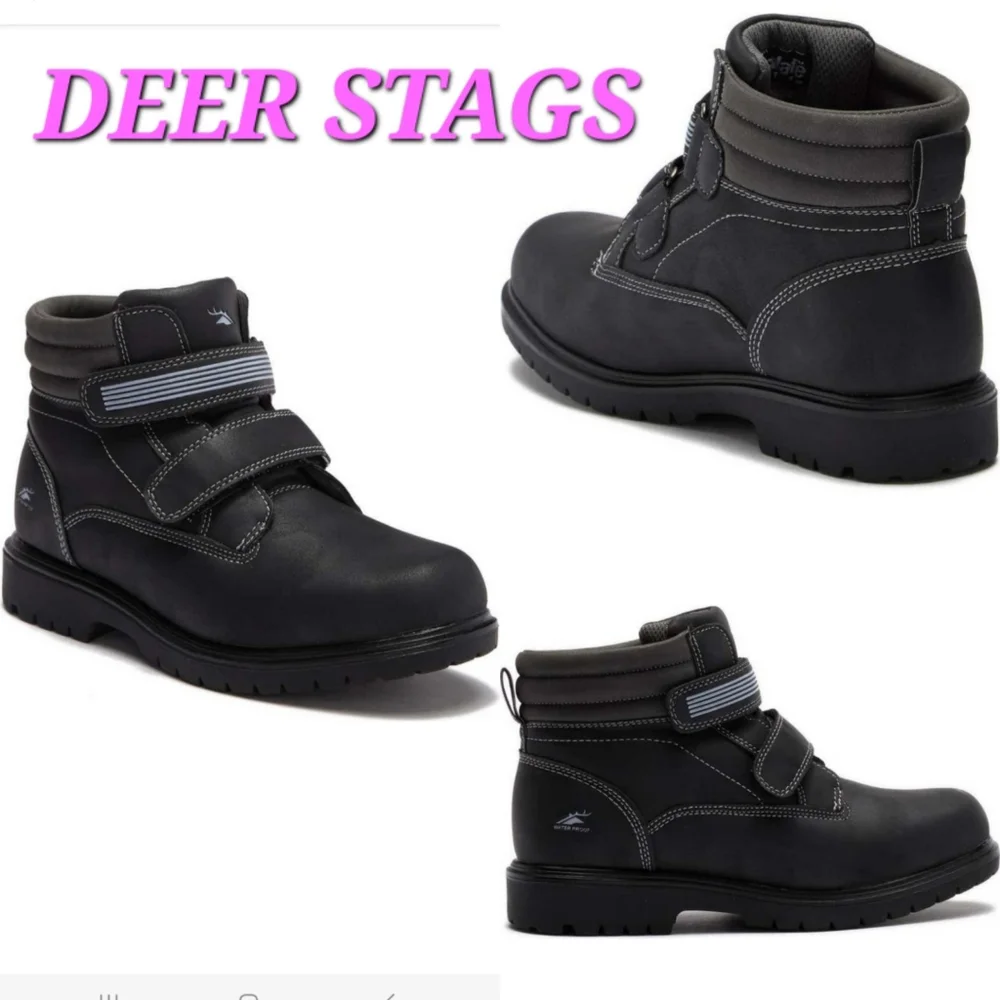 DEER STAGS Toddler Boy Marker Waterproof Boot in Black & Gray